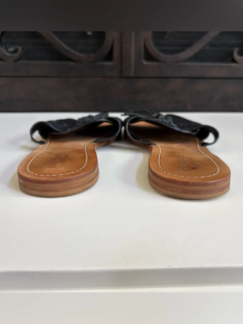 Kate Spade Claire Leather Boho Tassle Sandals 7.5 Festival